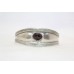 Bangle Cuff Bracelet Sterling Silver 925 Garnet Gem Stone Handmade Women C462